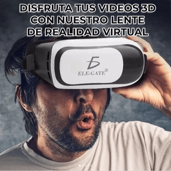 Lentes VRBOX de Realidad Virtual 3D de ELE-GATE - Cómpralo México